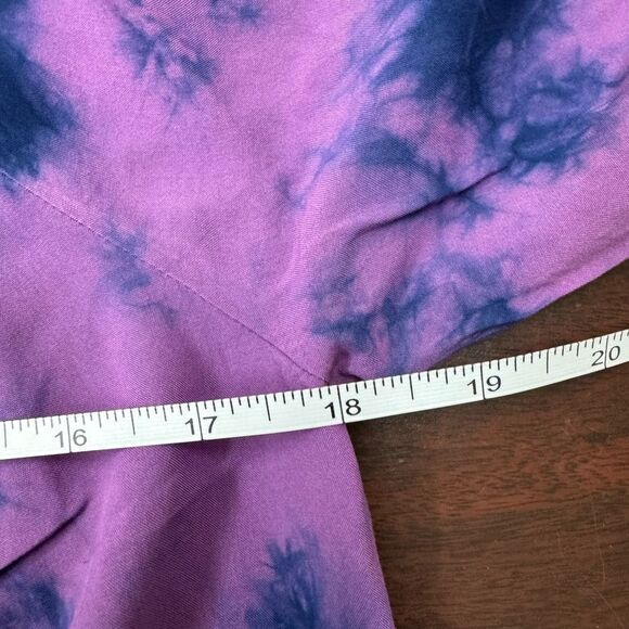NWT True Craft Purple and Navy Tie Dye Blouse - Picture 6 of 6